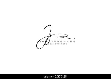 JJ Letter Signature Logo Template elegant design logo Sign Symbol template vector icon Stock Vector