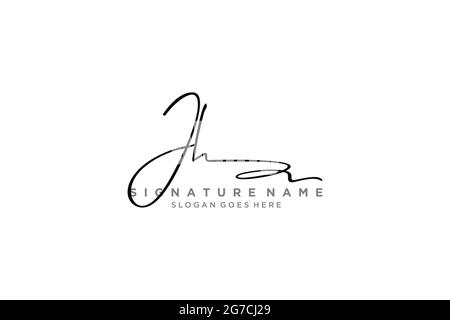 JH Letter Signature Logo Template elegant design logo Sign Symbol template vector icon Stock Vector