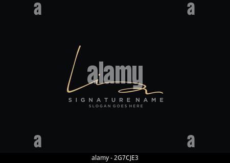 LI Letter Signature Logo Template elegant design logo Sign Symbol template vector icon Stock Vector