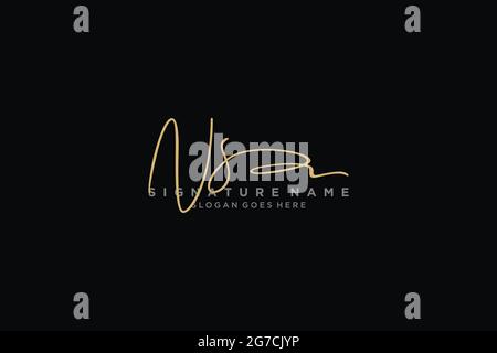 NS Letter Signature Logo Template elegant design logo. Hand drawn ...