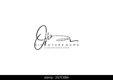 OP Letter Signature Logo Template elegant design logo Sign Symbol template vector icon Stock Vector