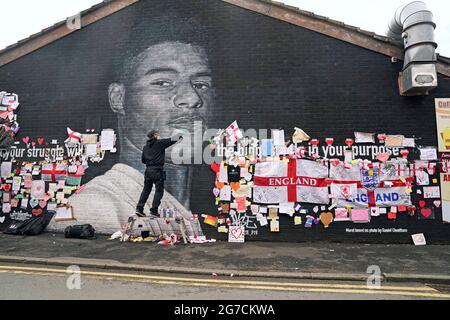 Marcus Rashford mural by Akse p19. Withington, Manchester. The mural ...