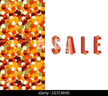 Autumn sale banner for design. Vector illustration Stock Vector