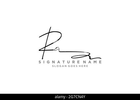 AA Letter Signature Logo Template elegant design logo Sign Symbol template vector icon Stock Vector