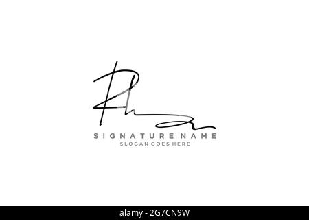 RH Letter Signature Logo Template elegant design logo Sign Symbol ...