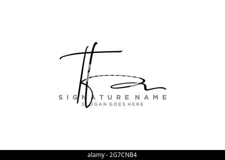 TF Letter Signature Logo Template elegant design logo Sign Symbol template vector icon Stock Vector