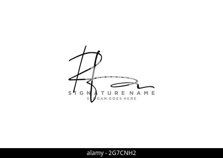 RF Letter Signature Logo Template elegant design logo Sign Symbol template vector icon Stock Vector