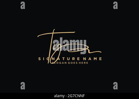 TY Letter Signature Logo Template elegant design logo Sign Symbol template vector icon Stock Vector