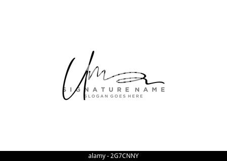 UM Letter Signature Logo Template elegant design logo Sign Symbol template vector icon Stock Vector