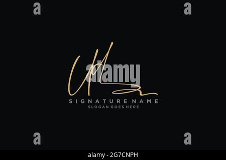 UD Letter Signature Logo Template elegant design logo Sign Symbol template vector icon Stock Vector