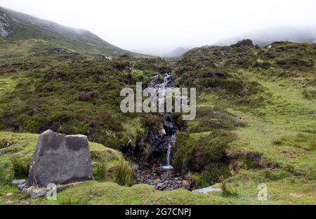 Lergadaghtan mountains part of the Pilgrims Path in Teelin , Co, Donegal, Ireland Stock Photo
