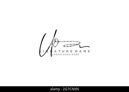 UO Letter Signature Logo Template elegant design logo Sign Symbol template vector icon Stock Vector