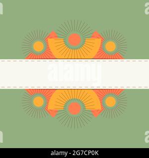 Book cover banner with geometric flowers. Vector illustration Stock Vector