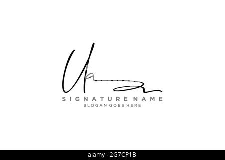 UA Letter Signature Logo Template elegant design logo Sign Symbol template vector icon Stock Vector