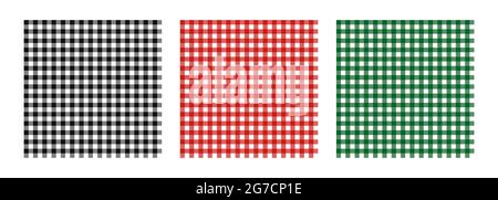 A set of vector abstract seamless patterns. The Vichy cage. Suitable for Easter backgrounds, textile printing, wrapping paper. Stock Vector