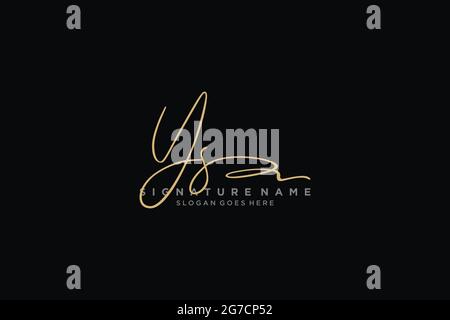 YS Letter Signature Logo Template elegant design logo Sign Symbol template vector icon Stock Vector