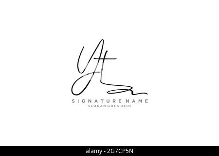 YT Letter Signature Logo Template elegant design logo Sign Symbol template vector icon Stock Vector