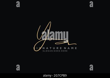 YV Letter Signature Logo Template elegant design logo Sign Symbol template vector icon Stock Vector