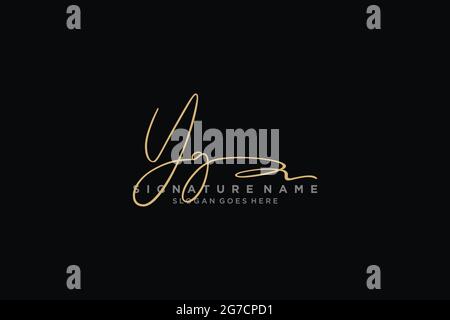 YG Letter Signature Logo Template elegant design logo Sign Symbol template vector icon Stock Vector
