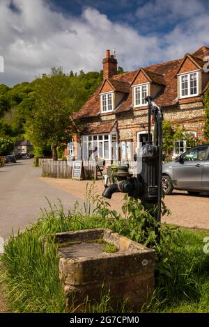 UK, England, Buckinghamshire, Hambleden Valley, Hambeden village, pump and stores Stock Photo