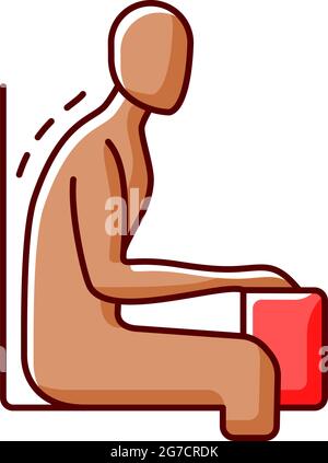 Being bent over desk RGB color icon Stock Vector Image & Art - Alamy