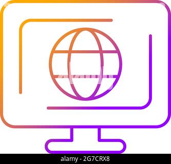 Cyberspace gradient linear vector icon Stock Vector