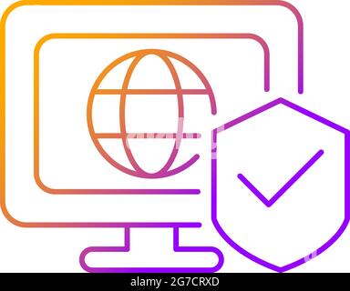 Network security gradient linear vector icon Stock Vector