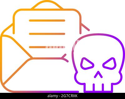 Email phishing gradient linear vector icon Stock Vector