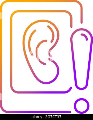 Eavesdropping on mobile devices gradient linear vector icon Stock Vector