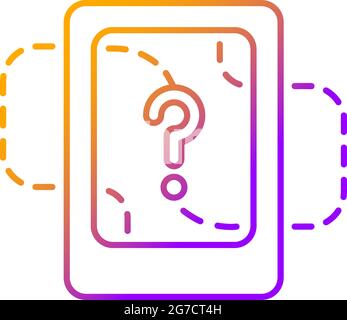 Turning location off gradient linear vector icon Stock Vector