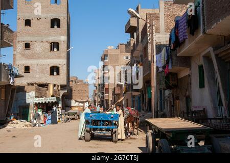 Luxor Egypt local market in old town Stock Photo