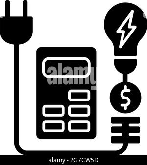 Energy audit black glyph icon Stock Vector Image & Art - Alamy