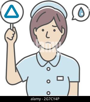 Nurse showing placard vector illustration Stock Vector