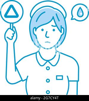 Nurse showing placard vector illustration Stock Vector