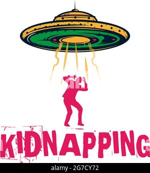 Alien Kidnapping Human being Stock Photo