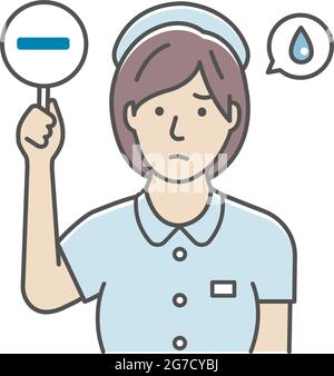 Nurse showing placard vector illustration Stock Vector