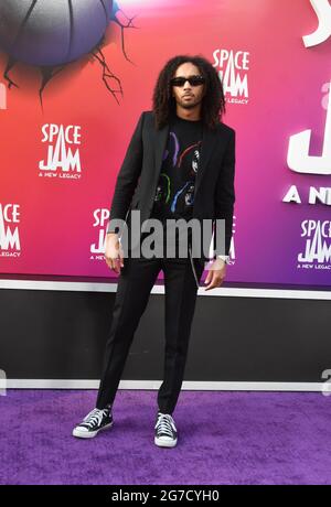 Los Angeles, California, USA 12th July 2021 Singer Kossisko, aka Kossisko Konan attends the World Premiere of Warner Bros. Pictures 'Space Jam: A New Legacy' at Regal L.A. LIVE at 800 W. Olympic Blvd on July 12, 2021 in Los Angeles, California, USA. Photo by Barry King/Alamy Live News Stock Photo