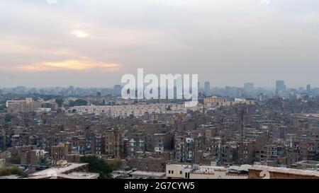 El Cairo panoramic view at sunset Stock Photo