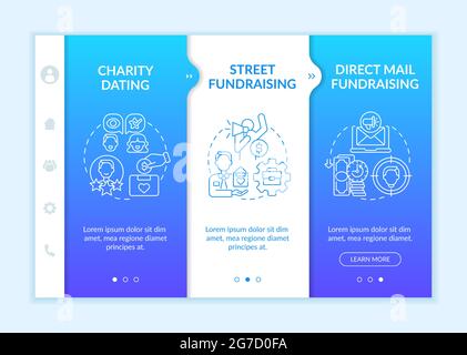 Philanthropic activities onboarding vector template Stock Vector