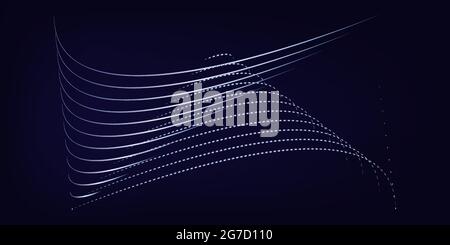 abstract blue background with linear golden gradient texture for your design Stock Vector