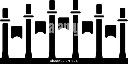 Taiwan palace museum black glyph icon. Stock Vector