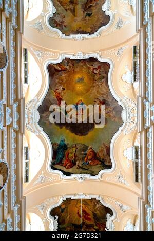 Frescoes inside the Santissima Annunziata complex, Sulmona, Italy Stock Photo