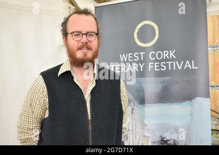Bantry, West Cork, Ireland. 12th July 2021. West Cork Literary Festival last day of live outdoor events featuring numerous writers. Pictured below John Connell. Credit: Karlis Dzjamko/Alamy Live News Stock Photo