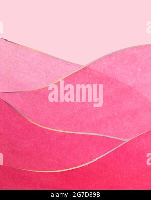 Watercolor pink background with gradient contours, for backdrop, for invitation, wedding, congratulations. Vector illustration Stock Vector