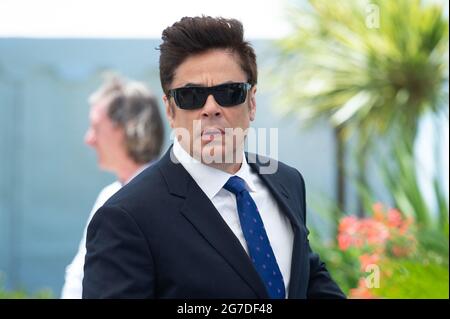 Benicio Del Toro attending The French Dispatch Photocall as part of the 74th Cannes International Film Festival in Cannes, France on July 13, 2021. Photo by Aurore Marechal/ABACAPRESS.COM Stock Photo