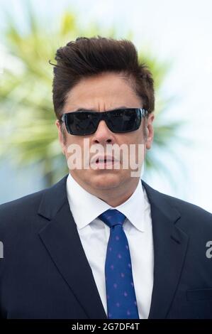 Benicio Del Toro attending The French Dispatch Photocall as part of the 74th Cannes International Film Festival in Cannes, France on July 13, 2021. Photo by Aurore Marechal/ABACAPRESS.COM Stock Photo