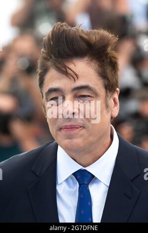 Benicio Del Toro attending The French Dispatch Photocall as part of the 74th Cannes International Film Festival in Cannes, France on July 13, 2021. Photo by Aurore Marechal/ABACAPRESS.COM Stock Photo