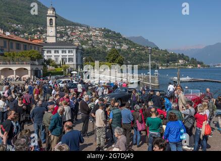 Meeting Alfa Romeo veteran cars, Cernobbio, Como Lake, Lombardy, Italy, Europe Stock Photo