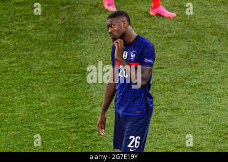Bucharest, Romania - 28, June: Marcus Thuram of France was crushed after been defeated by Switzerland during the UEFA Euro 2020 Championship Round of Stock Photo