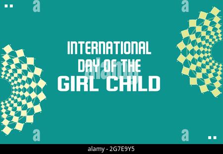 International Day of the Girl Child vector template Stock Vector